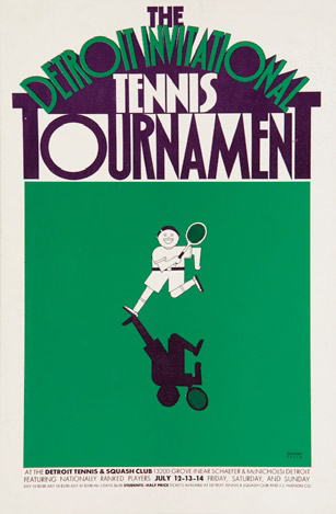 Affiche d'un tournoi de tennis