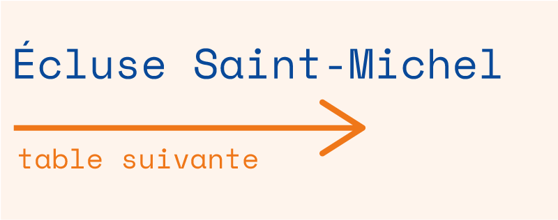 Table suivante : Ecluse Saint-Michel