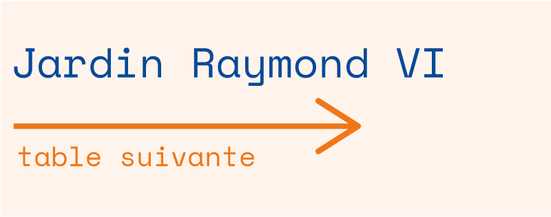 Table suivante : Jardin Raymond 6